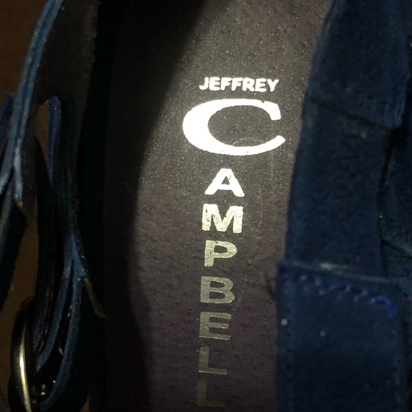 Jeffrey Campbell brand new blue suede shoes heeled size 39 - Picture 6 of 8